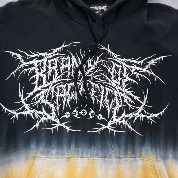 Shibori Threads Hoodie Mens XL Brand of Sacrifice Lifeblood Deathcore Metal Band - Picture 6 of 11